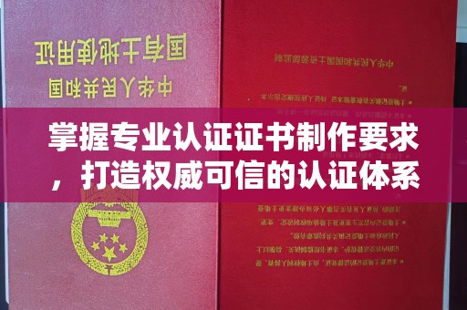 濮阳掌握专业认证证书制作要求，打造权威可信的认证体系