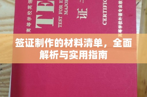 濮阳签证制作的材料清单，全面解析与实用指南