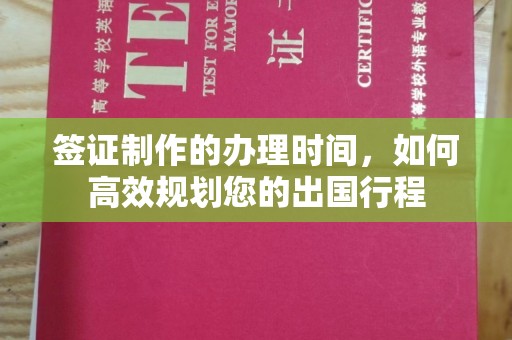 濮阳签证制作的办理时间，如何高效规划您的出国行程