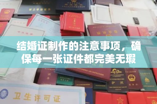 濮阳结婚证制作的注意事项，确保每一张证件都完美无瑕