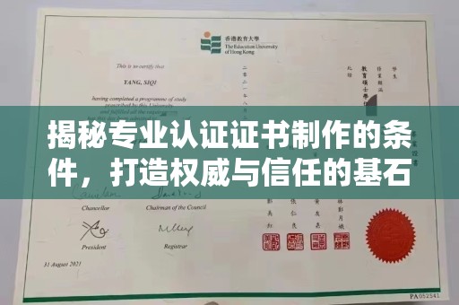 濮阳揭秘专业认证证书制作的条件，打造权威与信任的基石