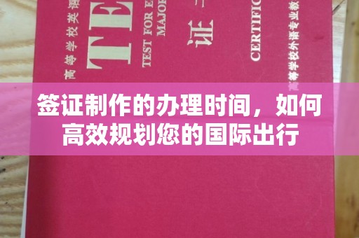 濮阳签证制作的办理时间，如何高效规划您的国际出行