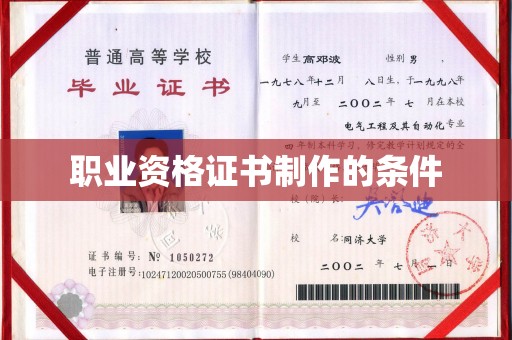 濮阳职业资格证书制作的条件