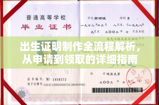 濮阳出生证明制作全流程解析，从申请到领取的详细指南